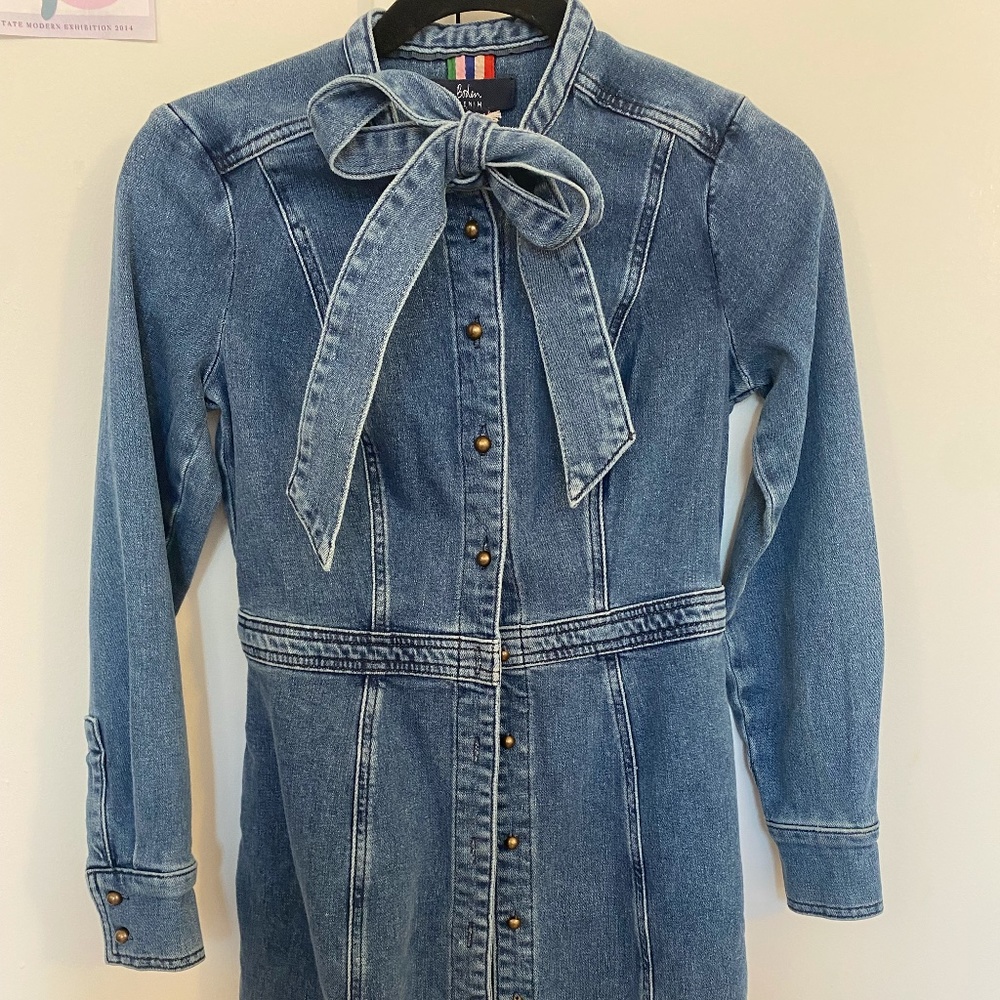 Boden Denim Shirt Dress Size US 2P NWT - Picture 2 of 9